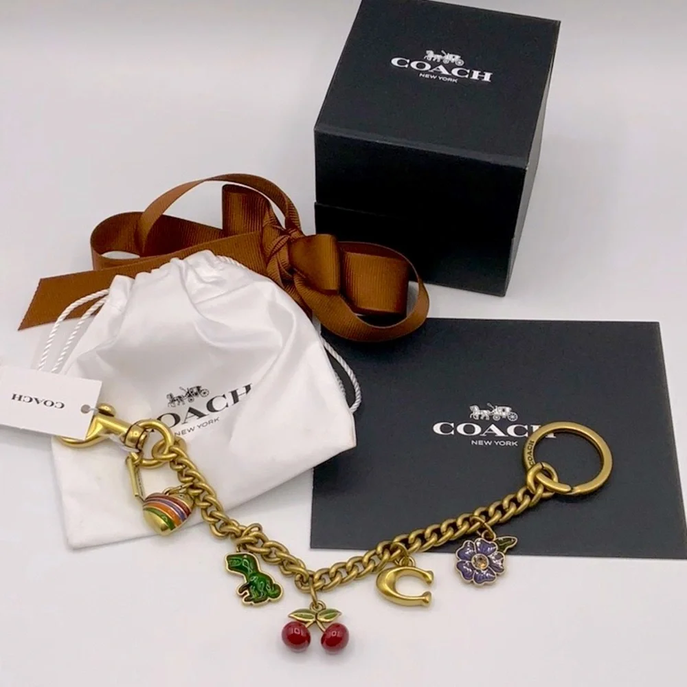 Coach bag extender chain with charms